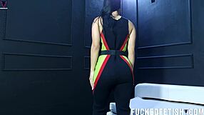 Ever seen moonblack's curvy latina ass in tight spandex for this vintage neoprene retro tease?
