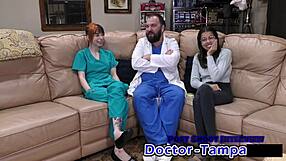 Ever Wondered How Ditria Roses Handles Her First Gyno Exam with Dr Tampa?