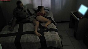 Stepmom shares bed with stepson during room remodel sexy workout!