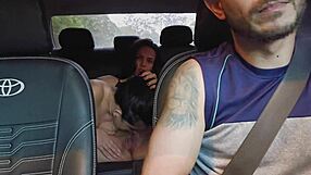 Hey driver, snag this hot lesbian couple from the party for pussy licking?