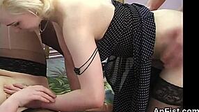 Kinky Lesbians Spread Wide Then Fist Each Other's Tight Assholes Deep