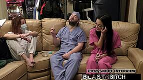 Blaire Celeste Sucks Two Cocks Backstage Then Gets Face Fucked And Cum Blasted Nurse POV 😈💦