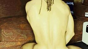 Ivory White Pounds Her Gaping Asshole with Huge Dildo