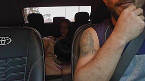 Hey driver, snag this hot lesbian couple from the party for pussy licking?