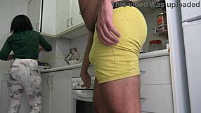 French Stepmom Offers Hairy Pussy for Stepson's Horny Cumshot