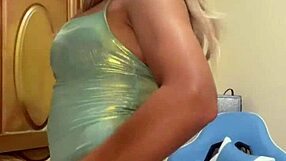 Tattooed Transsexual Unloads Thick Creamy Cum Load