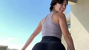 Sexy big ass twerks wildly before hard pounding