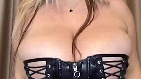 i love watching my big natural tits squeeze tight in this corset before bursting free