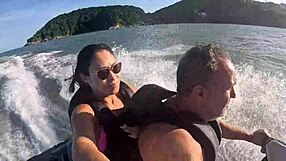 crazy jet ski antics on guarujá beach sp