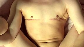 Ftm Kai Stares Intensely While Cumming Hard