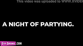 I caught her stuck then fucked her with friends in taboo threesome