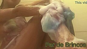 skinny brazilian latina in lingerie rides huge cock shower orgasm homemade flashing