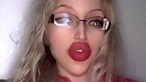 Huge Russian Glasses Lipstick Fetish