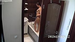 aurora's cute teen shower spied in steamy secrecy