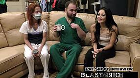 Blaire Celeste Sucks Two Cocks Backstage Then Gets Face Fucked And Cum Blasted Nurse POV 😈💦