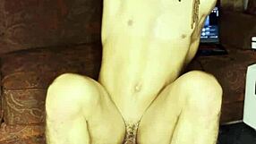 Ivory White Pounds Her Gaping Asshole with Huge Dildo