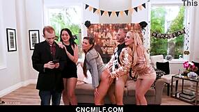 Three Horny Big Tits Big Ass Milfs Bend Over Cowgirl Ride Missionary Doggystyle To Please Ex-Husband Slave Style!