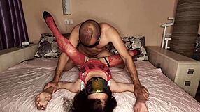 hot milf rocks red body stockings homemade