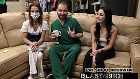 Blaire Celeste Sucks Two Cocks Backstage Then Gets Face Fucked And Cum Blasted Nurse POV 😈💦