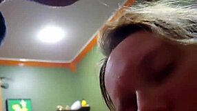 Quick Blowjob Turns into Juicy Creampie Pounding for Skinny Wife