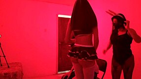 Virgin Birthday Boy Watches Two Sluts Dance Sensually at His 18th Party