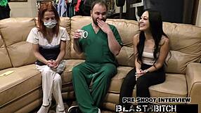 Blaire Celeste Sucks Two Cocks Backstage Then Gets Face Fucked And Cum Blasted Nurse POV 😈💦