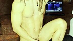 Ivory White Pounds Her Gaping Asshole with Huge Dildo