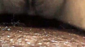 The close-up latina housewife's wet pussy lips drip as clothes rip in wild sex frenzy