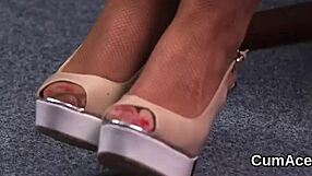 damn nasty babe swallows bukkake cumshots in blowbang frenzy 😈💦