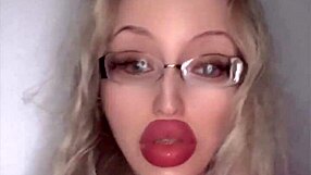 Huge Russian Glasses Lipstick Fetish