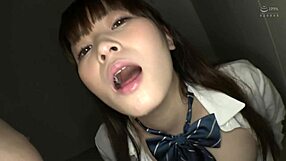 Japanese teen with big tits sucks cock obediently then vibrators make her orgasm wildly in bath doggystyle and bed cowgirl!