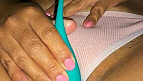 The close-up latina housewife's wet pussy lips drip as clothes rip in wild sex frenzy