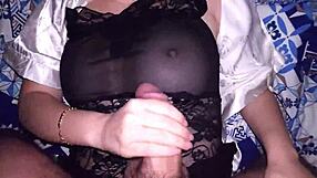 stepmom passed out post-party so i jerked off on her huge natural tits and creampied her big pussy