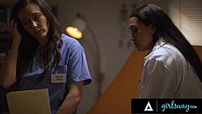 doctor vicki chase keeps nurse sinn sage's mouth busy licking pussy secrets