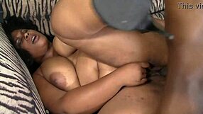 thick black bbw with big ass and tits takes massive facial cumshot