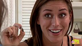 shower sharing ignites brunette lesbos' pussy licking fingering and orgasm frenzy