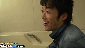 Adorable Japanese short babe squirts hard while fucked by big cock.