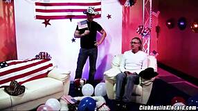 Busty American girls Austin Kincaid and Brooke Haven go at it in wild FUCKING session