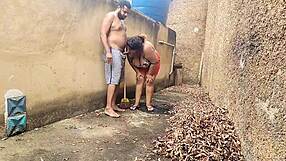 Chubby Stepmom Fucked Hard in Backyard While Neighbors Watch