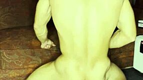 Ivory White Pounds Her Gaping Asshole with Huge Dildo