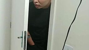 whoa 😲 godson sneaks peek at horny godmom bathing then shows massive cock she drops to knees sucks rides and takes full load 😂💦