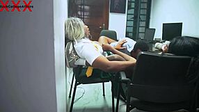 Ebony STUDENTS TEACH HEAD TEACHER BIG COCK DOUBLE VAGINAL FUCK