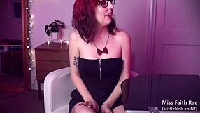 petite goth redhead vday femdom cements your cuckold role with joi