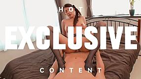 Seductive Japanese Haruna Kawase tempts with live creampie