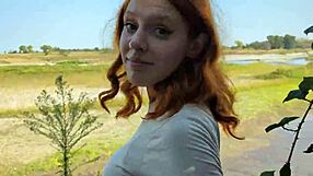 omg we got caught fucking this curvy redhead in the forest 😍 italian talk!