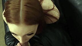 Petite Redhead's Big Cock Cowgirl Ends in Facial Audition