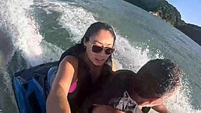 crazy jet ski antics on guarujá beach sp