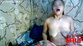 First piss drinking BTS gagging choking submissive milf spits everywhere!