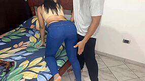 oh my stepmom's big ass squeezes into new jeans