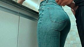 cumming hard on my sexy maid's big ass in gym clothes while she washes dishes in kitchen free use compilation